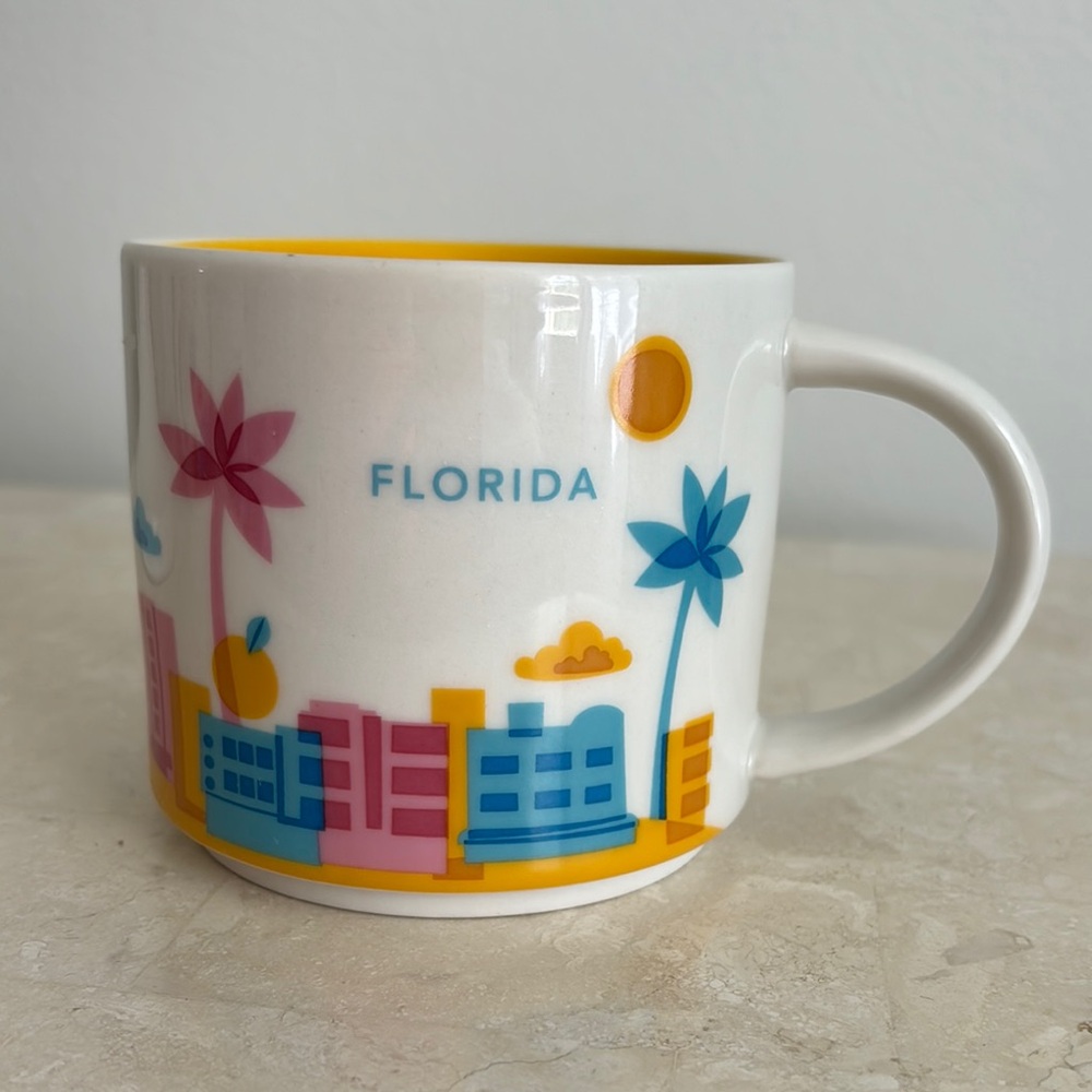 Starbucks Florida Mug 2014 You Are Here Collection space shuttle flamingo beach